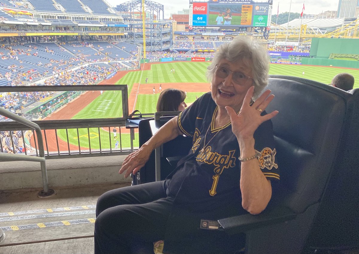 Mike Anthony (@mikeanthonypie) on Twitter photo 90-year old, lifelong <a href="/Pirates/">Pittsburgh Pirates</a> fan from Beaver Falls Norman Durham enjoying g her first Buccos game since the Forbes Field days! #BucsBooth She religiously watches every game on TV! @ATTSportsNetPIT <a href="/gbrowniepoints/">Greg Brown</a> <a href="/joe_block/">Joe Block</a> <a href="/theFortMcKenry/">Michael McKenry</a> 90-year old, lifelong <a href="/Pirates/">Pittsburgh Pirates</a> fan from Beaver Falls Norman Durham enjoying g her first Buccos game since the Forbes Field days! #BucsBooth She religiously watches every game on TV! @ATTSportsNetPIT <a href="/gbrowniepoints/">Greg Brown</a> <a href="/joe_block/">Joe Block</a> <a href="/theFortMcKenry/">Michael McKenry</a>