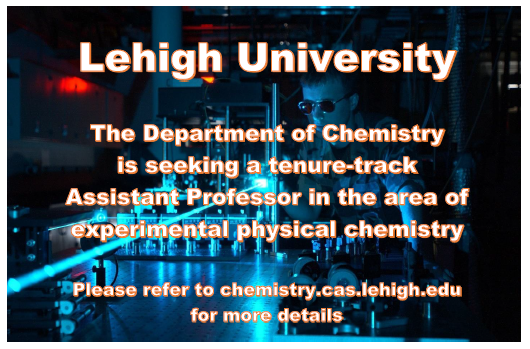 <a href="/LehighU/">Lehigh University</a> is hiring a tenure-track assistant professor in experimental physical chemistry! Come join our team! Apply by 10/15 for full consideration @chemjobber #chemjobs #physicalchem #chemtwitter academicjobsonline.org/ajo/jobs/22462