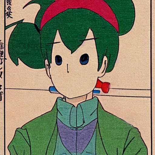 すきえんてぃあ書け on Twitter "Japanese character design, anime style. A green