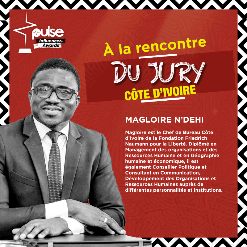 PulseCoteIvoire's tweet photo. Nous sommes fiers de compter parmi nos jurés des #PulseInfluencerAwards2022 : @gorouadama @JeanLouisBoua @magloire_ndehi @OrphelieThalmas @Fantastyck @franckbaye 😊