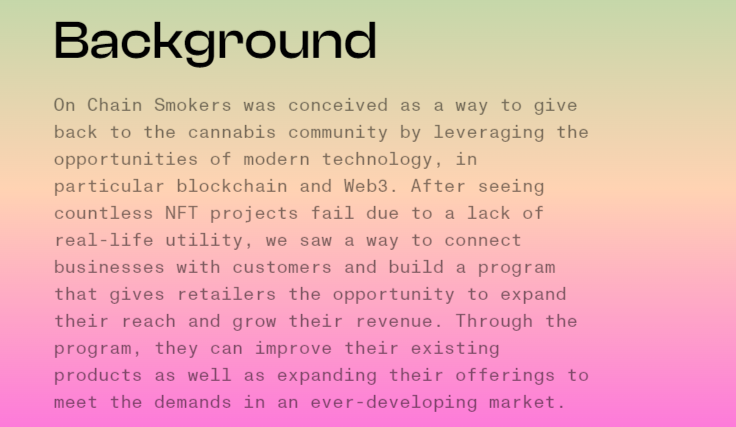 HeliosStaking's tweet photo. ⚡️Welcome to @heliosstaking Community Spotlight.

🔍This is where we take a deeper look at projects building on $EGLD. 

🗓Today: @onchainsmokers https://t.co/YroDZ9GISY