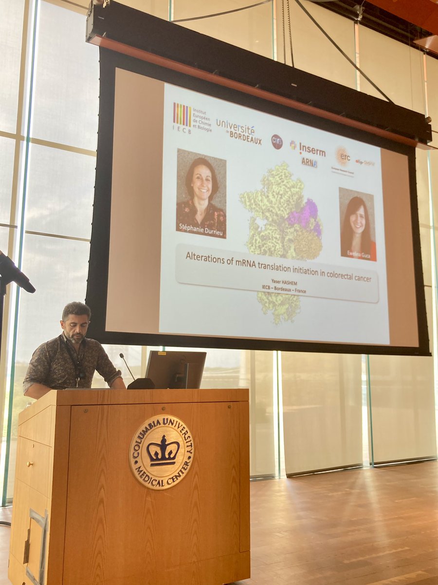 rubenlgonzalez's tweet photo. The fist ribosome session of the #JF80+ symposium is brought to a close by the amazing Yaser Hashem (@Hashemyaser4)! A tour de force structural study of changes in translation initiation in cancer! https://t.co/96QlKJMAzj