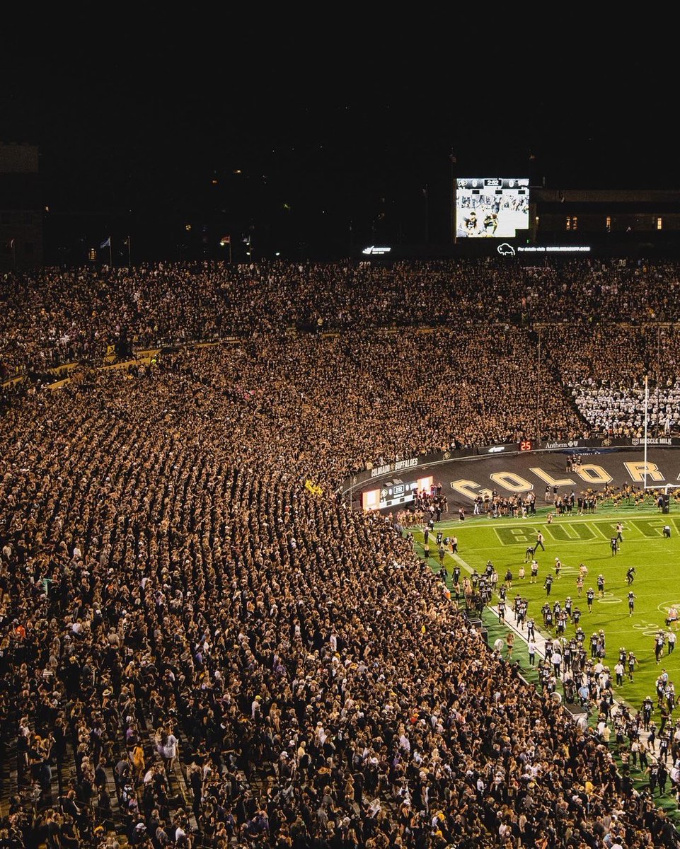 CUBarstool's tweet photo. One of these teams was picked to finish in the Top 4 of the PAC and the other was picked to finish last. Guess which one filled their stadium 
 
3 winning seasons in 20 years and people still show up. We deserve better @RickGeorgeCU https://t.co/hNkl6iauGh