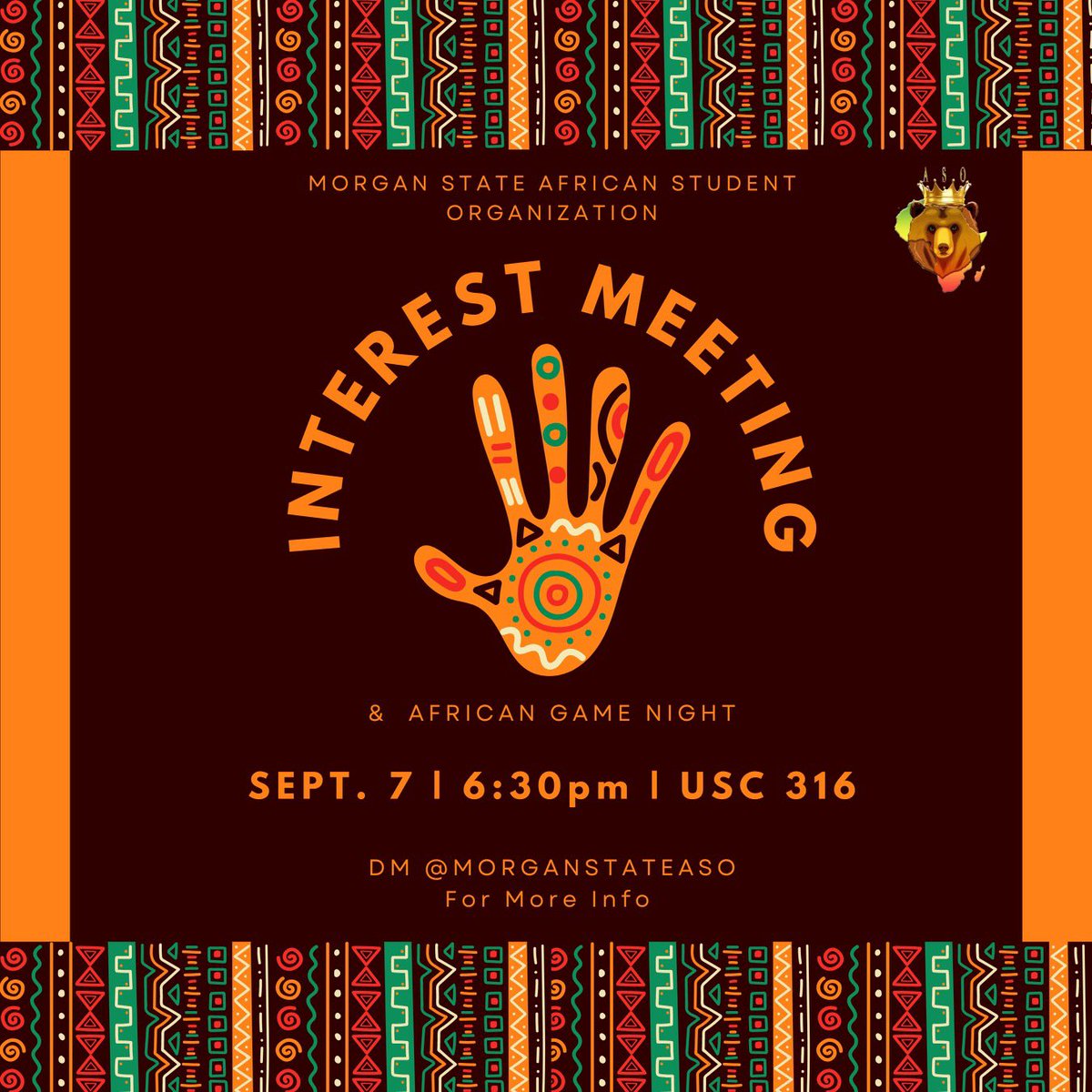 MorganStateASO's tweet image. Join us in bringing in the new academic year with a fun game night this Wednesday! 🎲🎯
See you there‼️