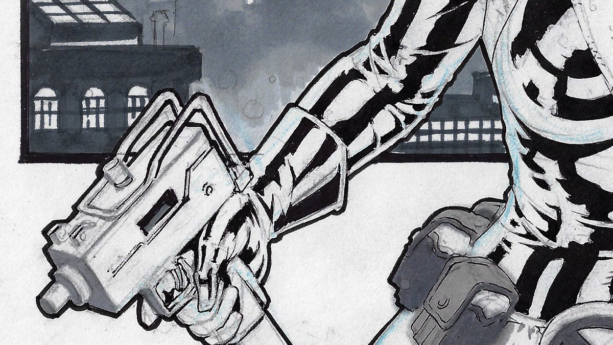 ThePencilPimp's tweet photo. #WIP #Commission of #OG #Domino. I'm a huge #Xmen fan so it makes me happy. I'm glad the client asked for it. I didn't like the #raceswapped/#racebending version of her in the #deadpool film.
Using:
#Copic #Coolgray #Multiliner pens. #PentelPocketBrush
#Nonreproblue pencils. https://t.co/HEFFGfbv1x