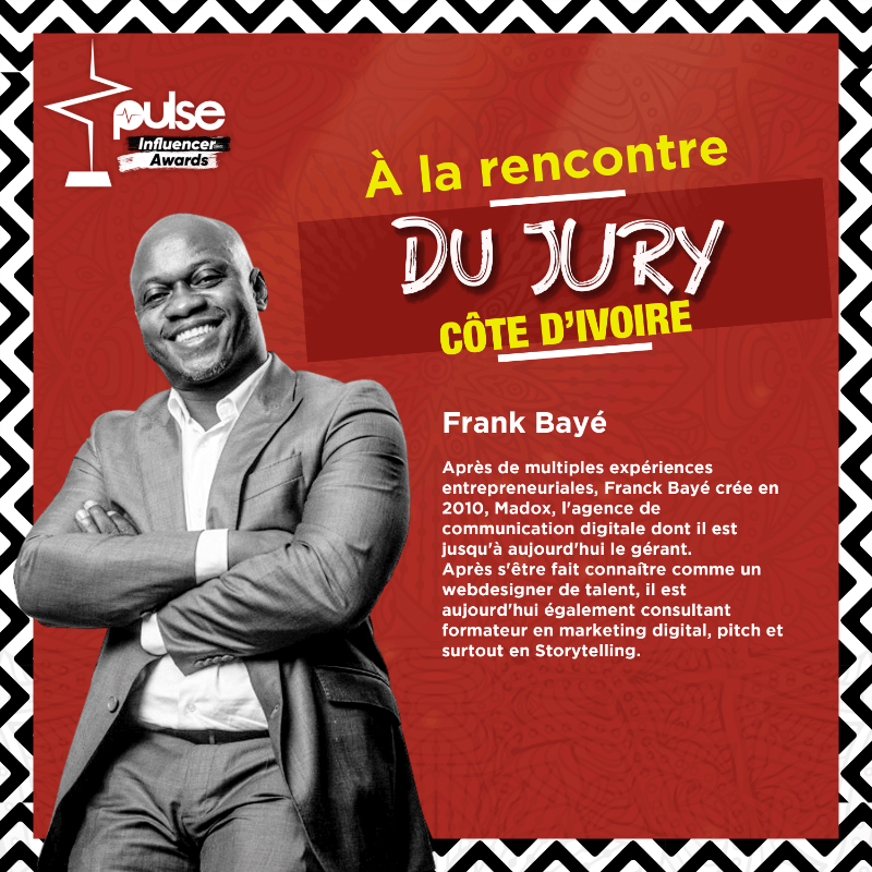 PulseCoteIvoire's tweet photo. Nous sommes fiers de compter parmi nos jurés des #PulseInfluencerAwards2022 : @gorouadama @JeanLouisBoua @magloire_ndehi @OrphelieThalmas @Fantastyck @franckbaye 😊
