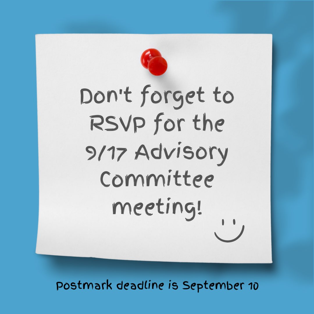 Student members: check with your advisor for RSVP info. Postmark deadline is 9/10