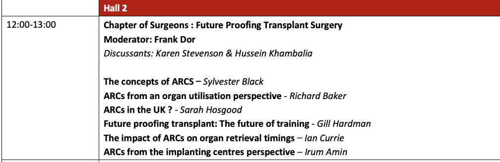 #BTS2022 in Belfast starting tomorrow. <a href="/BTStransplant/">BTS</a> Surgeons/trainees <a href="/herricksociety/">The Herrick Society</a> join us for a lively discussion during the Chapter of Surgeons session "Future Proofing Transplant Surgery" with a focus on organ assessment and repair centres (ARCs). Wed 7th Sept 12-13h.