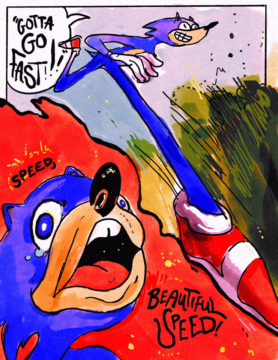 Buttsmarts's tweet photo. My personal take on a #SonicTheHedgehog origin story. https://t.co/YhVIce2xZa