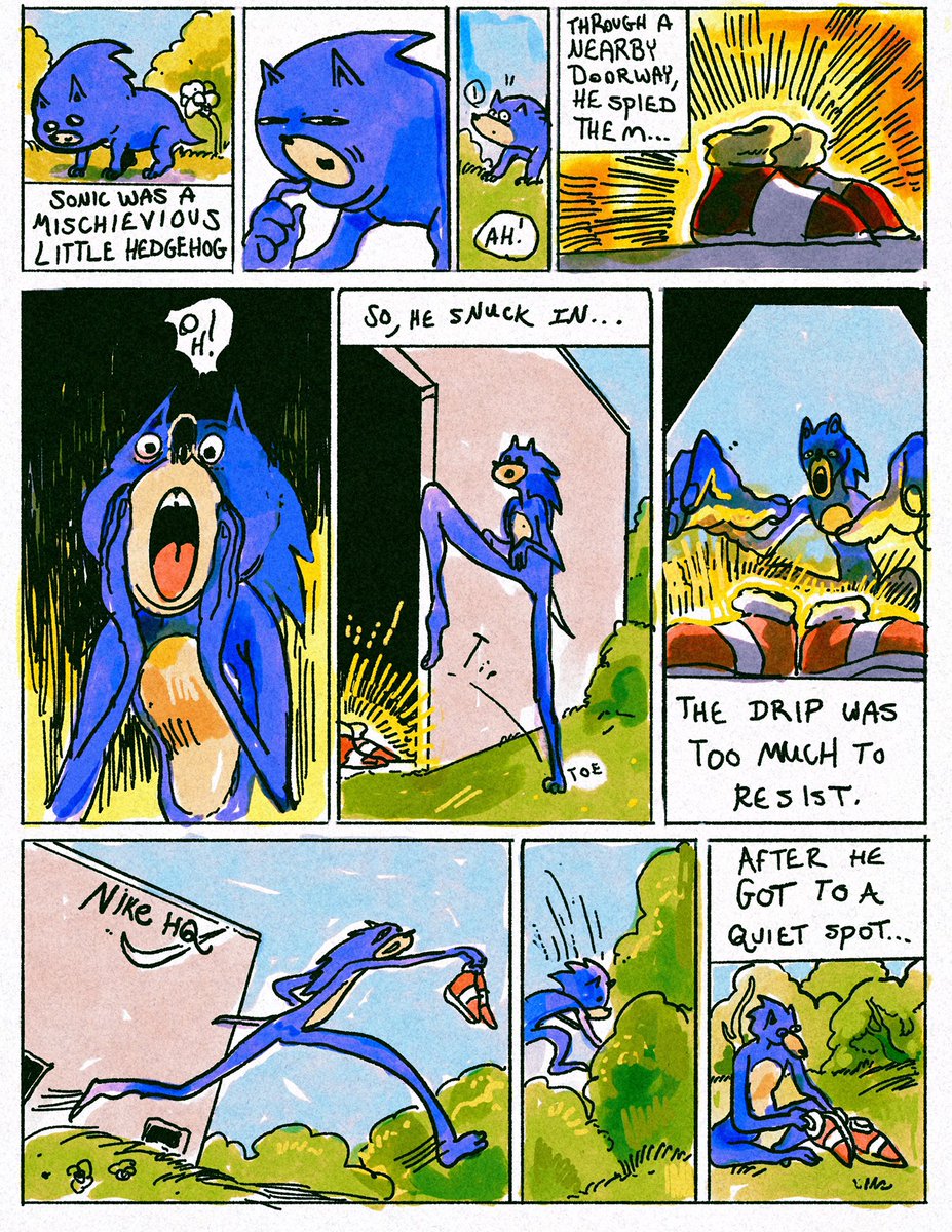 Buttsmarts's tweet photo. My personal take on a #SonicTheHedgehog origin story. https://t.co/YhVIce2xZa