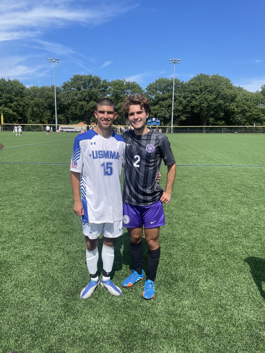 College Game Day East Coast. From the same side of the pitch to the opposite, teammates forever. <a href="/NYUAthletics/">NYU Athletics</a> <a href="/USMMA_Athletics/">USMMA Athletics</a>