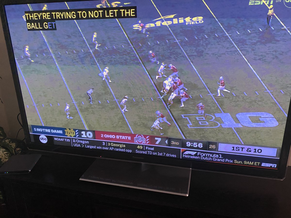 StoiaLu's tweet image. My husband DVRd the #Buckeye game and is 
re-watching…says this time he can relax since he knows the outcome!? Anybody else do this? #notjudging #OSUNotreDame