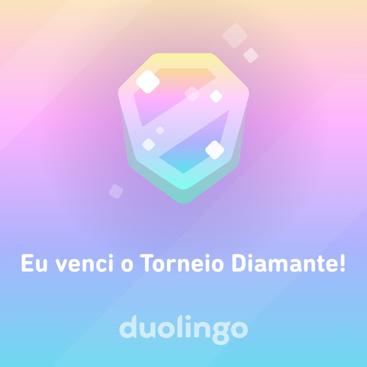 Venci a Divisão Diamante no Duolingo mais uma vez. 