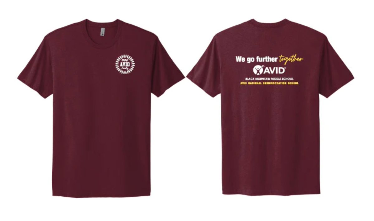 The BMMS Team Store is open with some great new designs this year! 'We go further TOGETHER!' #AVIDFamily @AVID4College blackmountainteamstore.myshopify.com/collections/av…