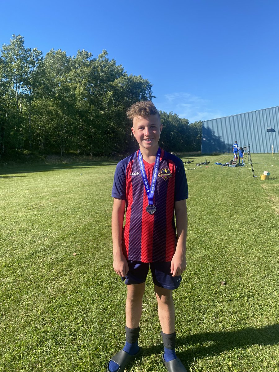 kwilliamfoster's tweet photo. @SuburbanFC BU13A takes silver in @SoccerNS Provincials silver.  It was a tough match against Northern Nova. Down 1-0, tied it, lost 3-1. https://t.co/UWD1oeeouO