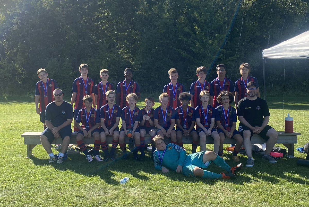 kwilliamfoster's tweet photo. @SuburbanFC BU13A takes silver in @SoccerNS Provincials silver.  It was a tough match against Northern Nova. Down 1-0, tied it, lost 3-1. https://t.co/UWD1oeeouO