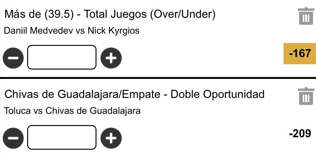 mostipsteros's tweet photo. Para disminuir el bajón del domingo vamos con este parlay:

Momio: +140
Bank: 6%

#USOpen2022 https://t.co/cMc02c5tEz