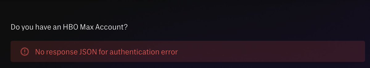 olarized's tweet photo. @hbomax I'm trying to log in - getting this message. can you help? https://t.co/5YScb5AYuU