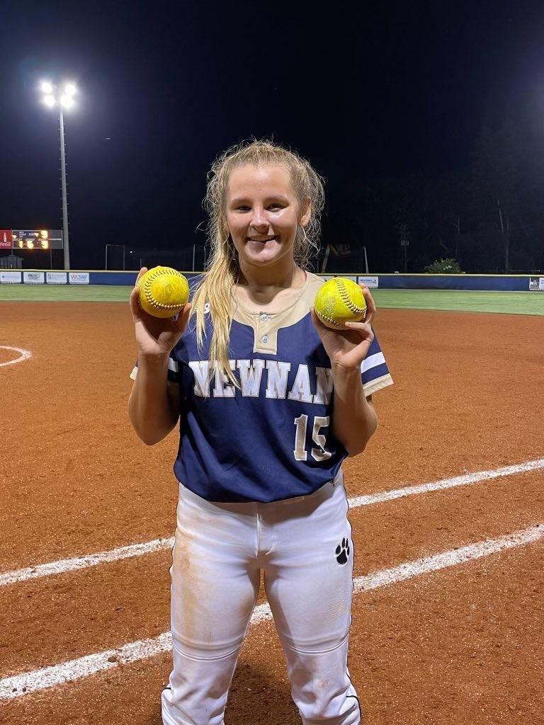 CougarsNewnan's tweet photo. Another region win last Tues. over Alexander 9-1! @maddiev58 6IP 1H 8K 1BB along with 2 more 💣s! She went 2-3 w 3RBI!🥎
@Cstrickland2023 3-3 w/ 2RBI
@PresleyIvey21  2-4 
@GeorgiaTrammel1  1-3 w/ 2RBI
Gracie Smith 1-3 w/ 1RBI https://t.co/r7cuu9jEsI