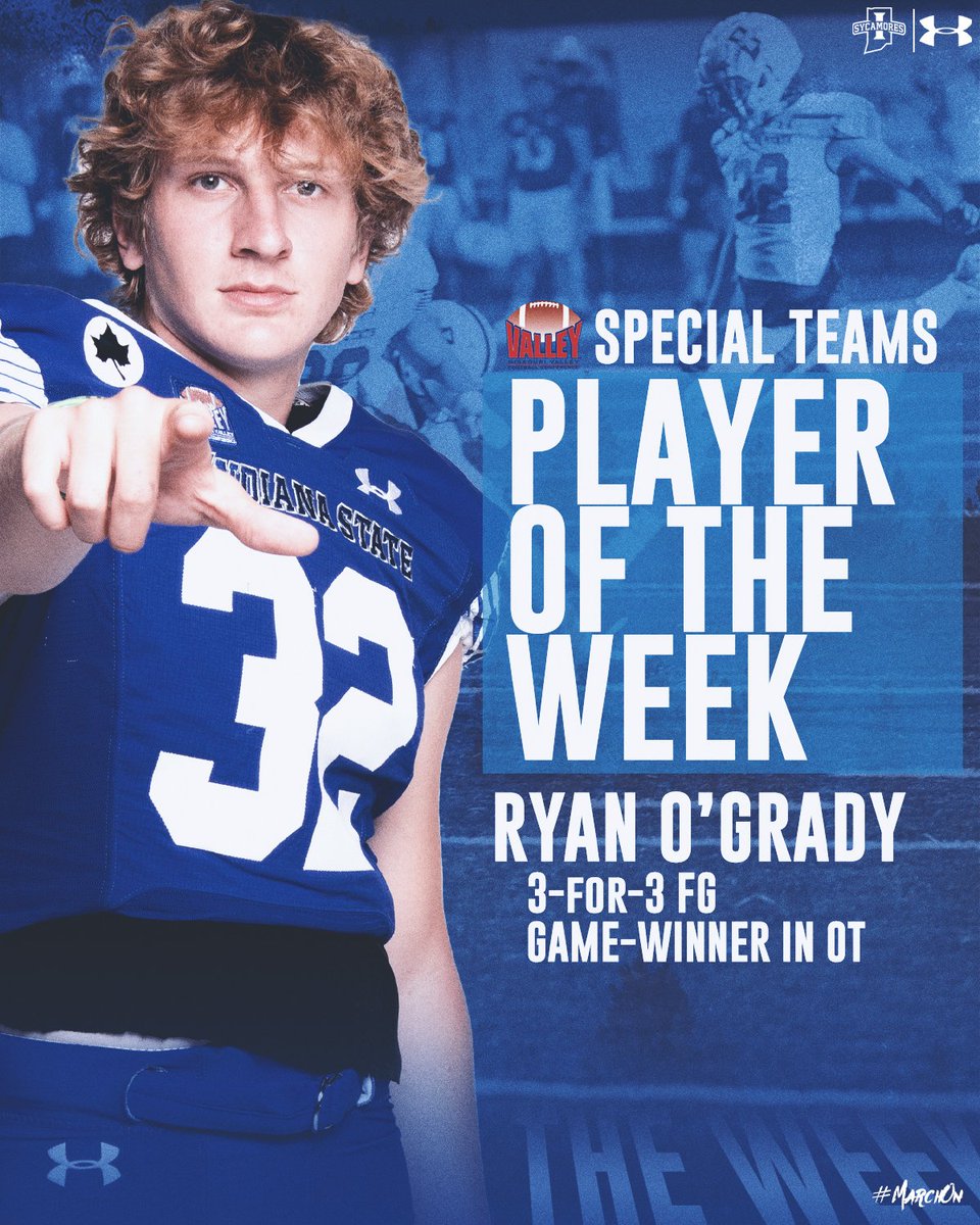 All he did was knock it through the uprights - EVERY SINGLE TIME!

<a href="/RyanOGrady36/">Ryan O’Grady</a> takes home the Week 1 <a href="/ValleyFootball/">Valley Football</a> Special Teams Player of the Week honors

#MarchOn | #LeaveNoDoubt
