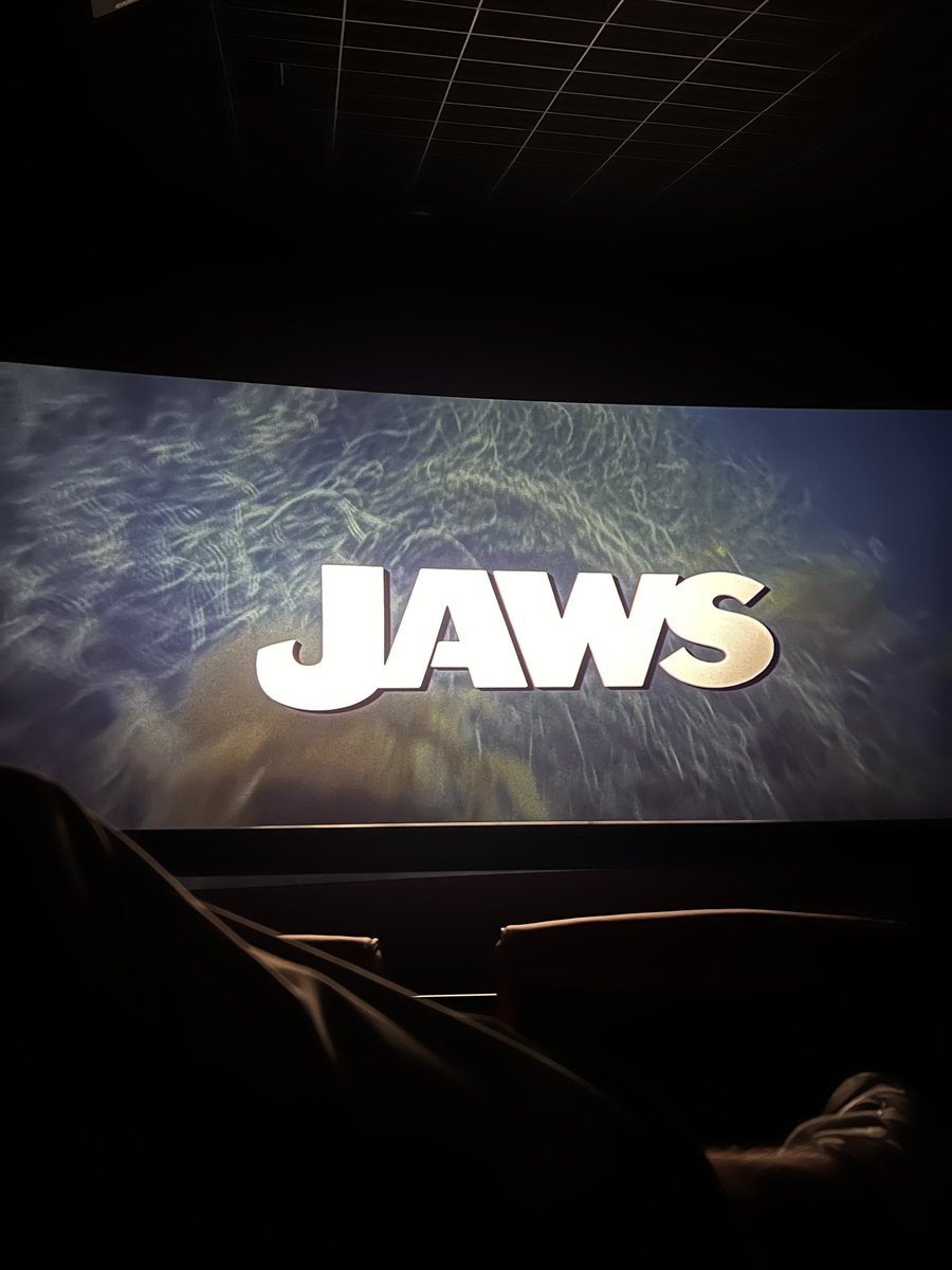 Drew_TandB's tweet photo. Todays movie. #JawsIMAX https://t.co/zSJZUDlbU3