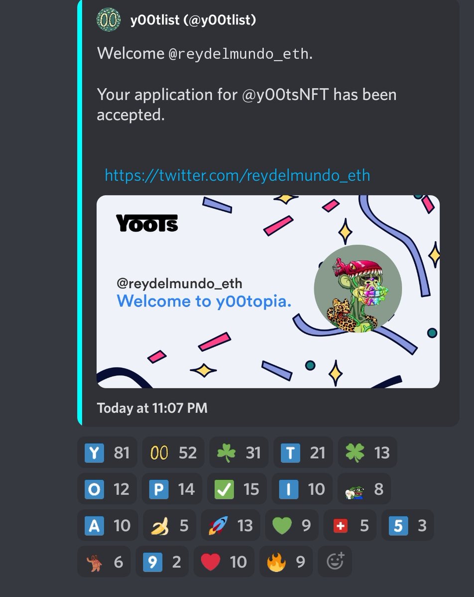 Thx to the <a href="/y00tsNFT/">y00ts</a> team 👀🔥
Lfg fam !
<a href="/y00tlist/">y00tlist</a> <a href="/frankdegods/">Frank</a>