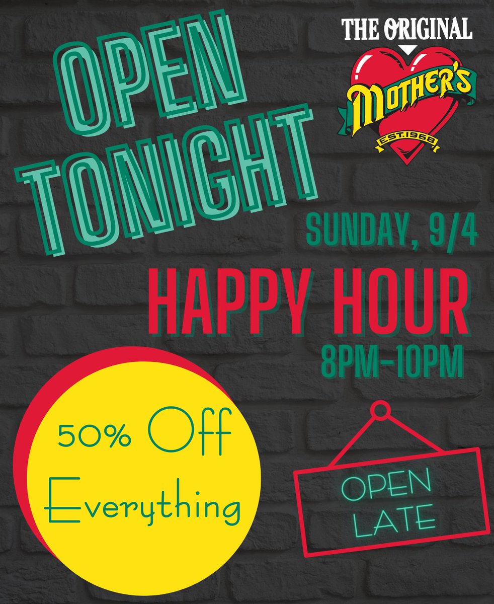 Three day weekend means we can add another day to the party! We're open early for Happy Hour and late night for the dancing, make sure to join us!