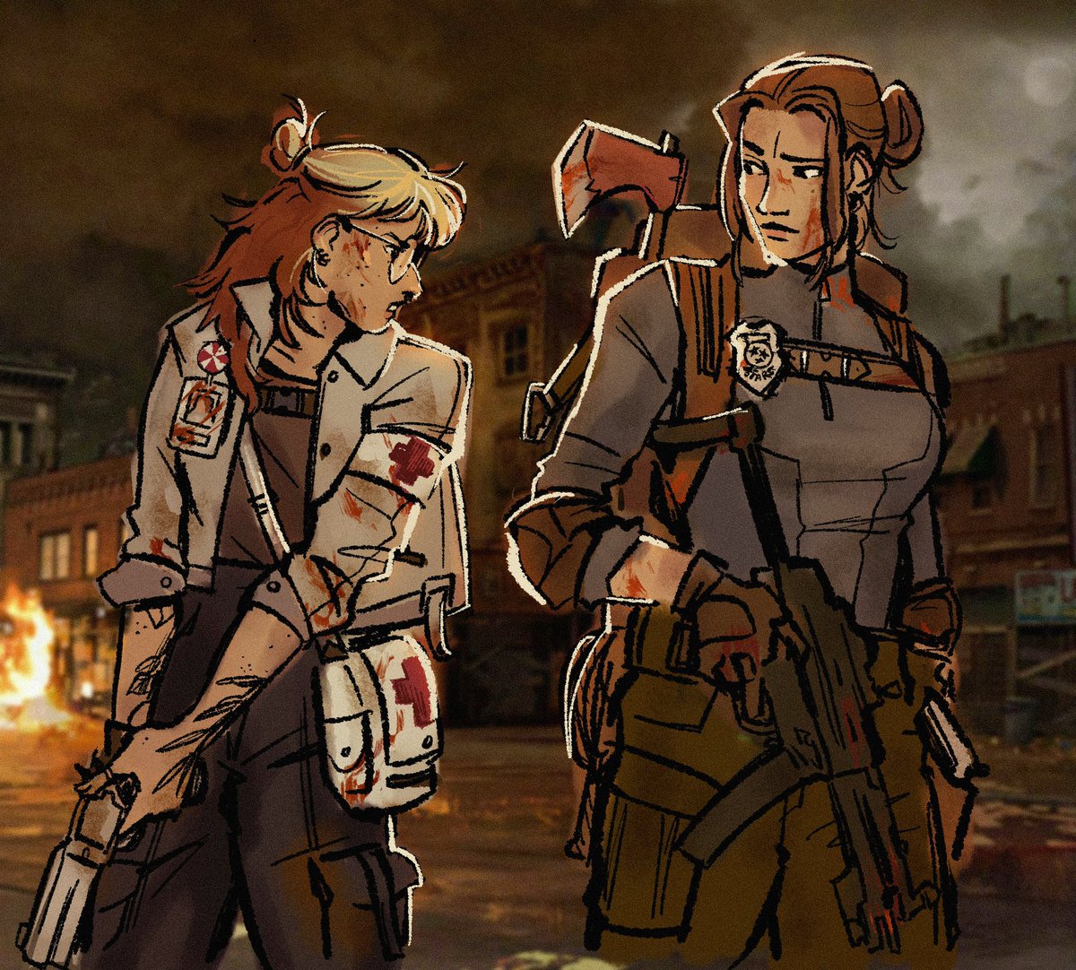 wizardjey's tweet photo. My friend Hannah and I if we were #ResidentEvil characters 🪓🥼🩸 https://t.co/IPmIzUiplv