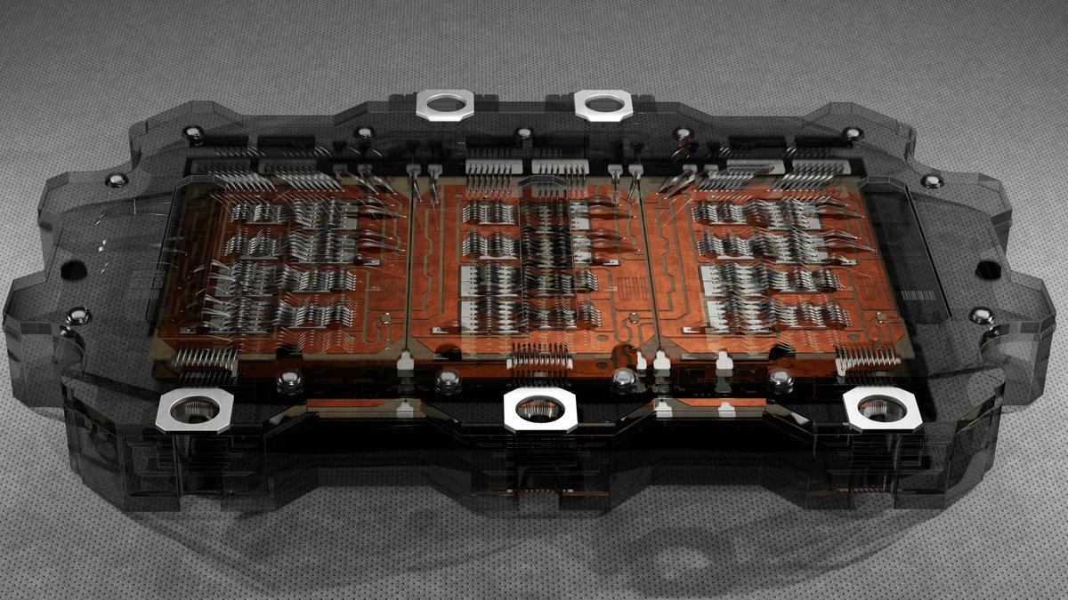 Silicon-carbide power electronics module teardown...in Blender! @TheIET #electronics #Engineering #b3d #Blender3d #render #artist @hackaday @hopscutter #kitops @IEEEorg