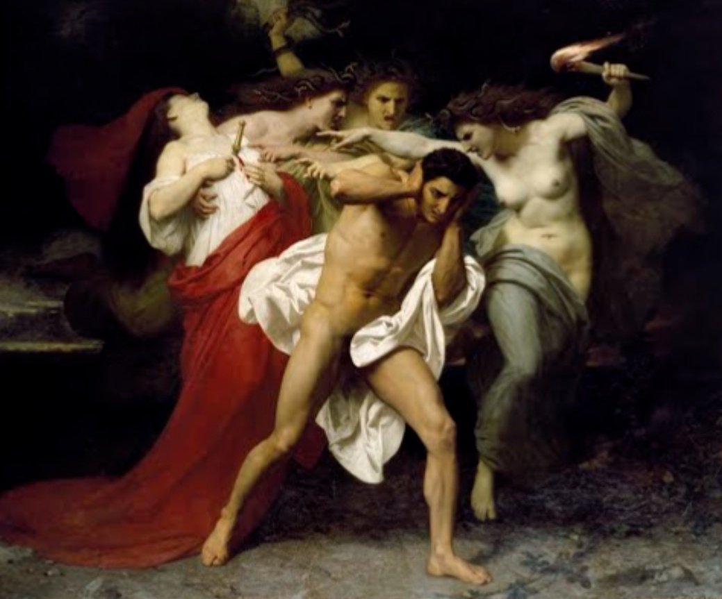 NikSamotracia's tweet photo. Vamos a contar qué está pasando en esta pintura.
Su título es 'Orestes perseguido por las Furias', de Bouguereau. https://t.co/flkYhkZQYN