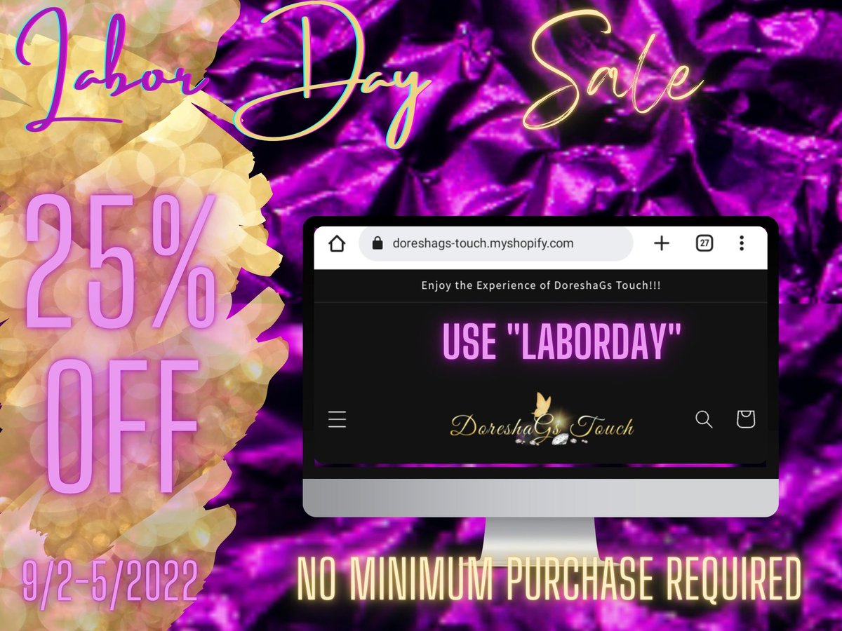 uniquely_dg's tweet photo. Don't Miss Out!! Follow @DoreshaGsTouch for more. Add "Purchase from DGT today" to your To-do List. Use "LABORDAY" Discount Code at checkout for 25% off your entire purchase (excludes hair bundles).
#labordaysale
#businessowner #DisneyPlusDay #discountcode #doreshagstouch https://t.co/9H0TEs6Jor