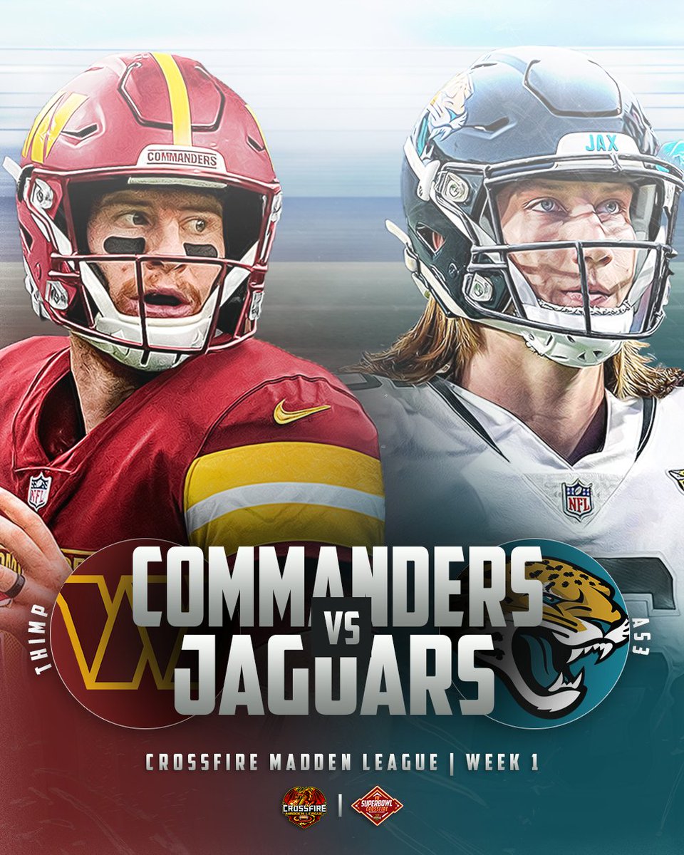 CrossfireLG's tweet photo. GET YOUR POPCORN READY FOR THIS WEEK 1 MATCHUP! 🍿

#FranchiseNation // @EAMaddenNFL @LCrawlerShow @CFMNetwork @neonsportz https://t.co/46RJnc97Ir