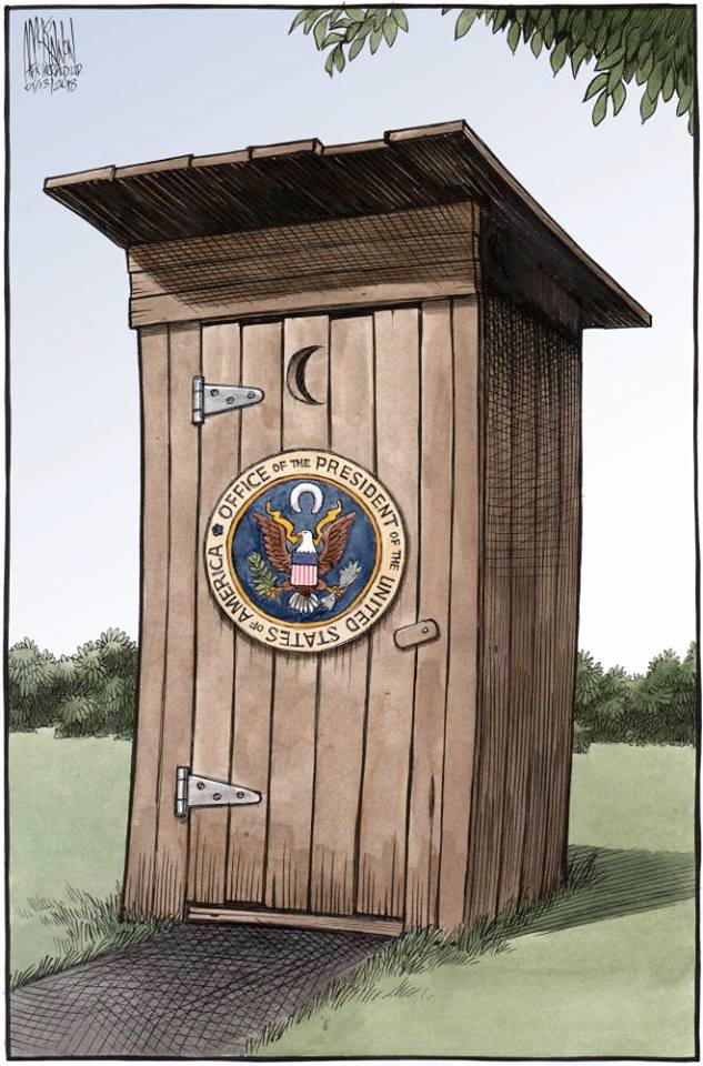 EandPCartoons's tweet image. Bruce MacKinnon (2018) @CH_Cartoon #TrumpLibrary