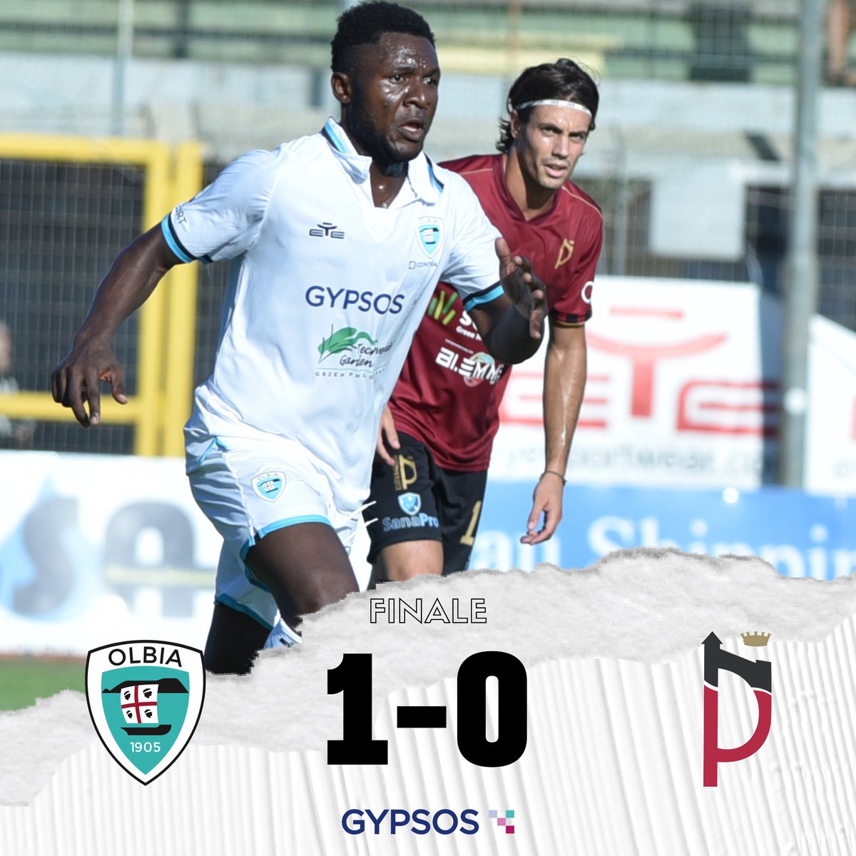 olbiacalcio's tweet photo. βοΈ #OlbiaPontedera 1-0
π SI GODE AL 90 CON UN EUROGOL DI #BOGANINI!
π LA VITTORIA Γ NOSTRA!
π£ #FORZAOLBIA! https://t.co/2o3lmU5gYP