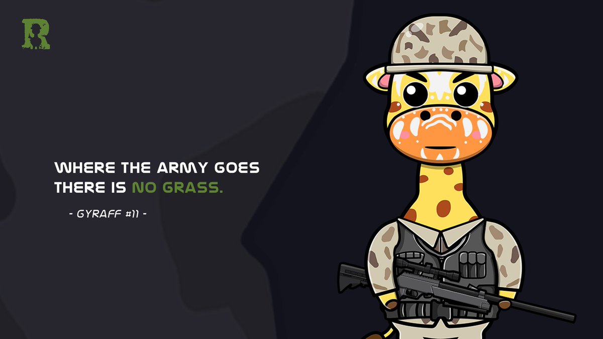 Where the army goes, there’s no grass🌱

Where will you lead your troops?🪖

#NFT #NFTcommunity #NFTproject #crypto #web3 #DeFi #Solana #SolanaNFT #DeFiProject