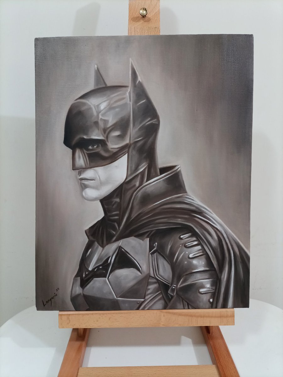 fherlongoria's tweet photo. The Batman. Oil on Canvas https://t.co/aZUi34DPyN