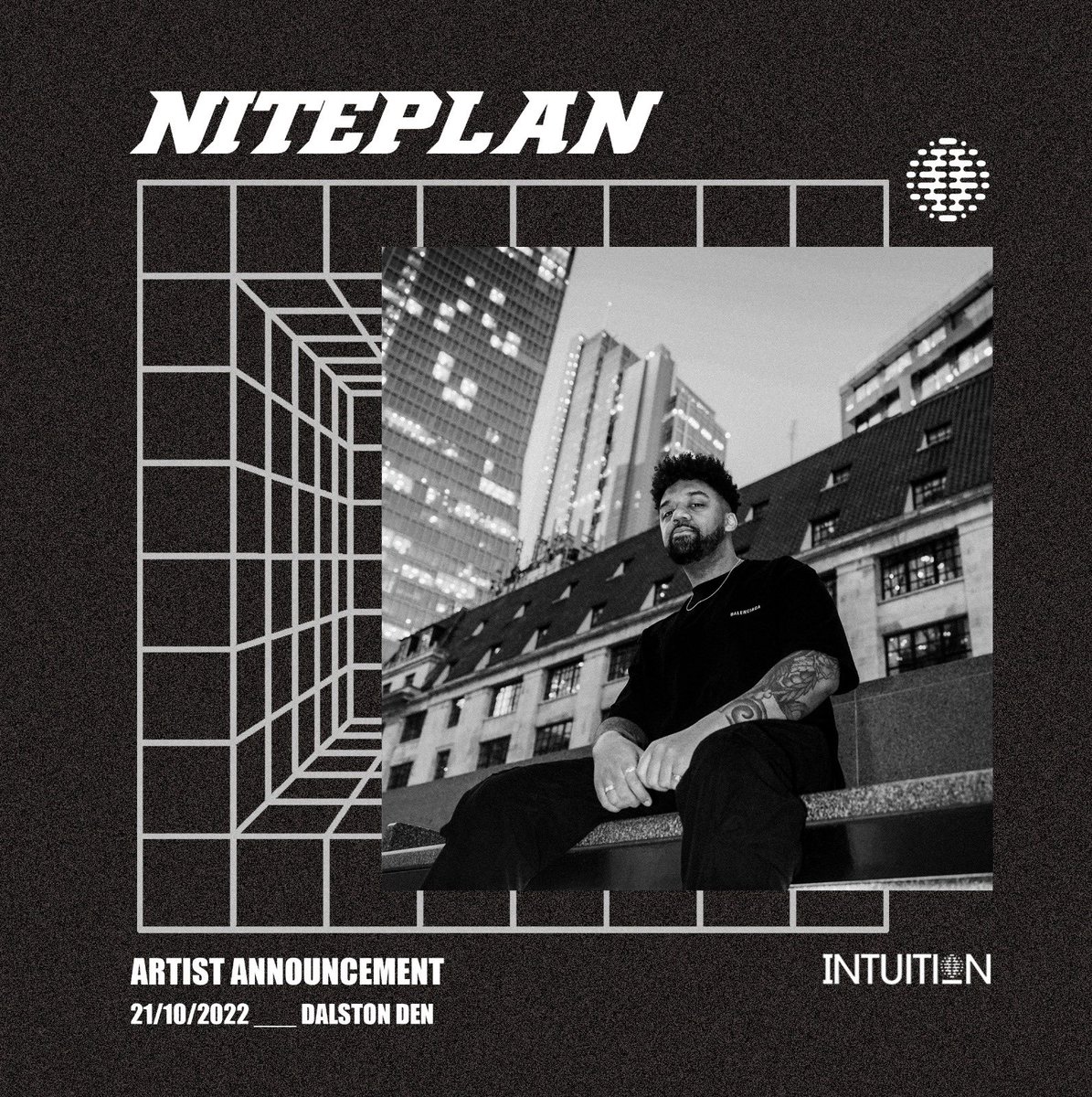 Intuevents's tweet photo. @niteplan will be joining us on October 21st for our first birthday event at the Dalston Den

Tickets available through the link in our bio ⚫️⚪️ https://t.co/8yS7rbIsVR