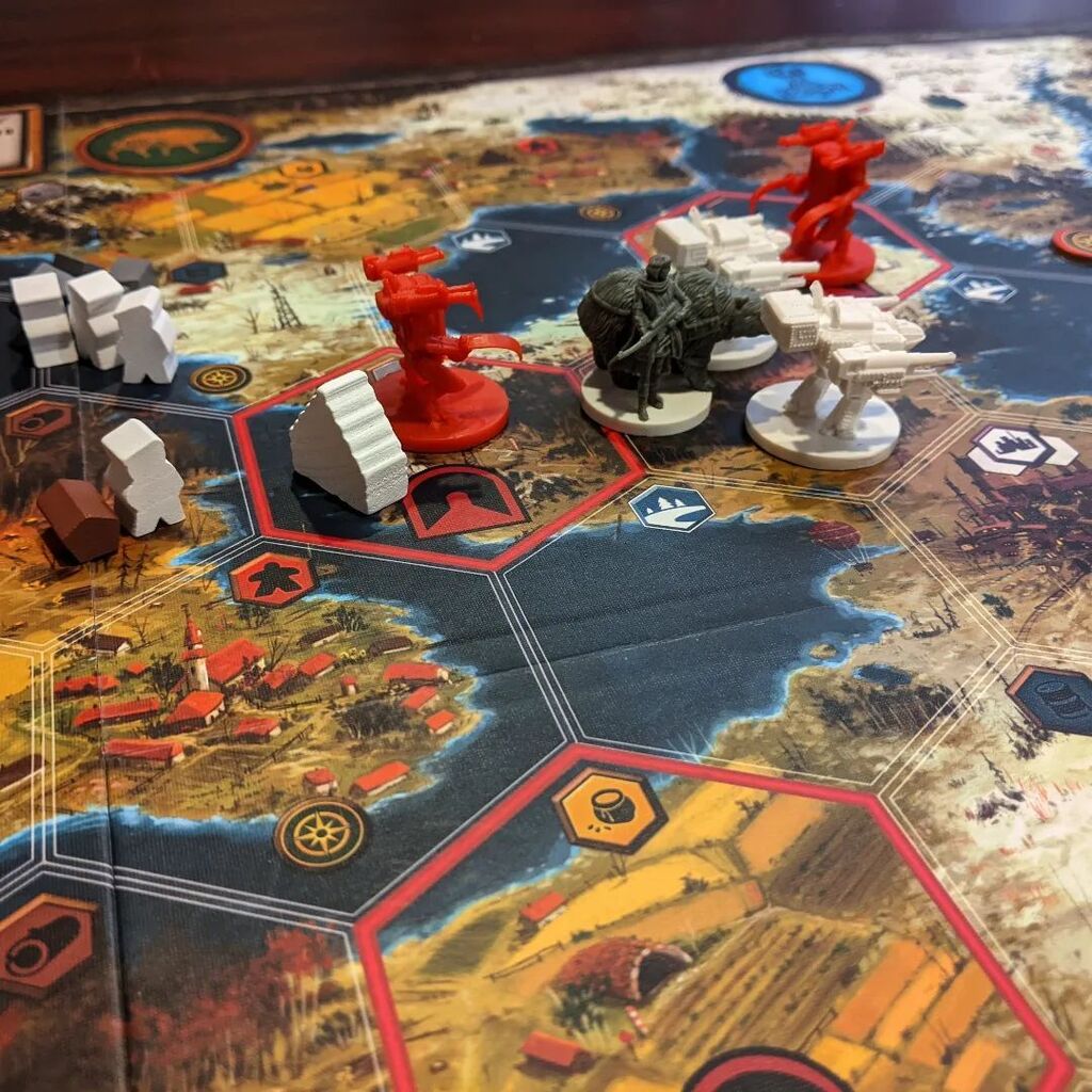 TabletopBellhop's tweet photo. Playing Scythe solo. The Automa is quite aggressive.
#Soloplay #SinglePlayer #OnePlayer #Boardgame #Scythe #ScytheSolo https://t.co/11WuHtJRNc https://t.co/RQK8hmwClp