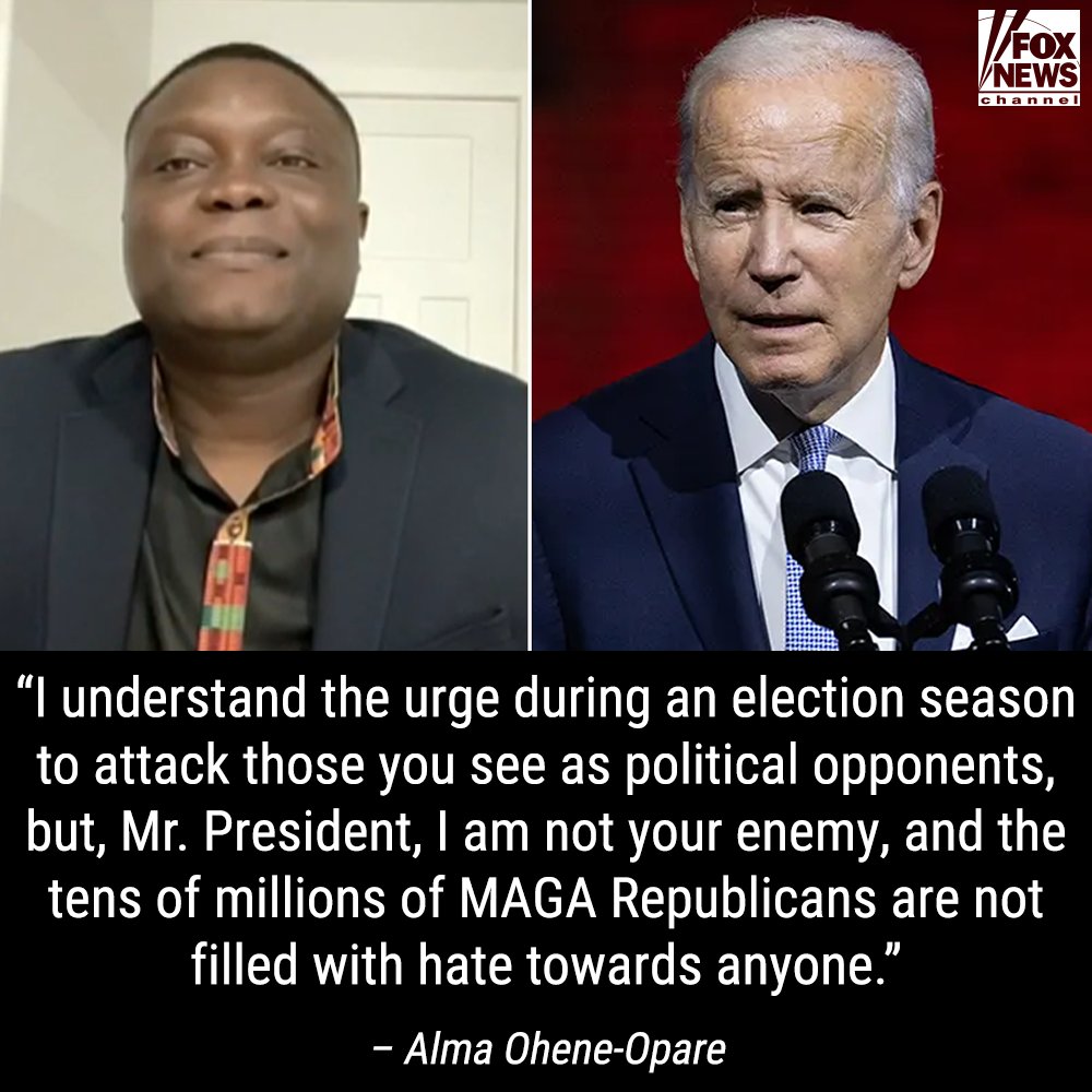 FoxNews's tweet photo. 'NOT UNITING': Proud legal immigrant shares message to Biden in viral TikTok over attack on 'MAGA' Republicans. https://t.co/EYLZ2KIGV4 https://t.co/qUBMhkNojq