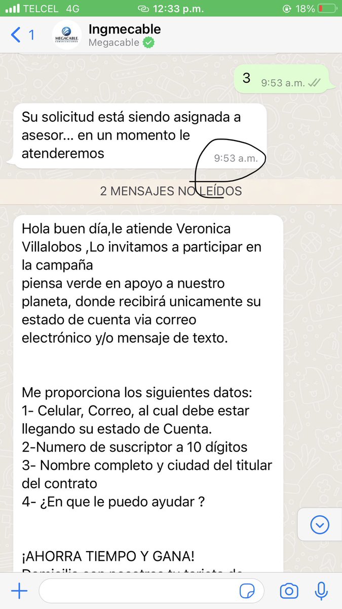 RinoAlbertoAM's tweet photo. Gran servicio de @Megacable , 2 horas 20 esperando su respuesta y en menos de 5 min me cierran el chat. https://t.co/jHUzWSWpHQ