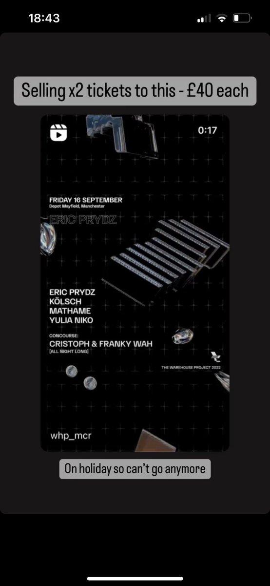 xjennabrown's tweet photo. Selling x2 tickets for WHP 16th Sept #whp #warehouseproject https://t.co/Cz6fMB0SAe