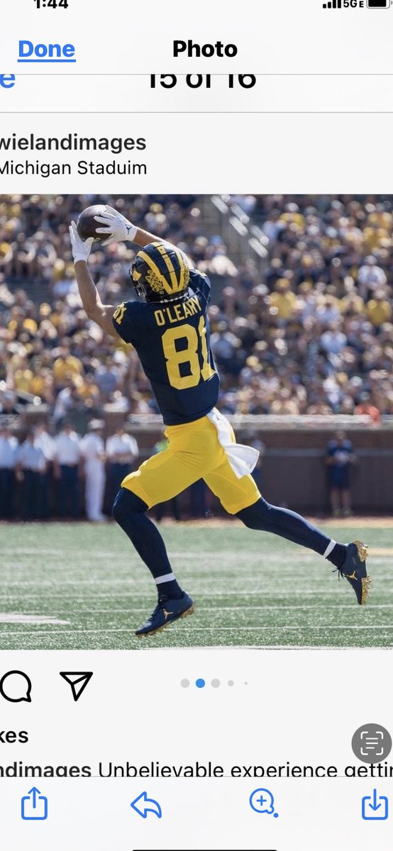 CoachONobles's tweet photo. Peyton’s 1st college reception in the BigHouse vs Colorado St. https://t.co/NCAP4IuQXP