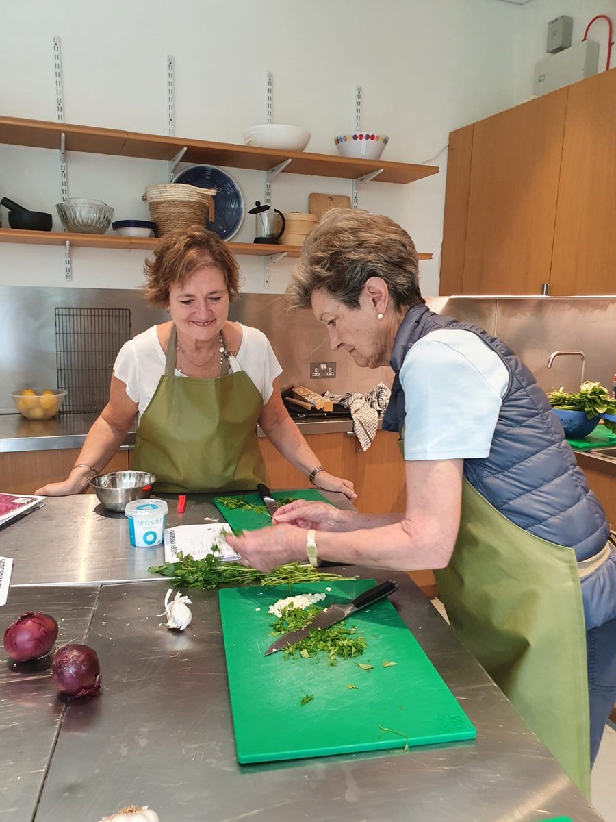 GardenMusLearn's tweet photo. Fabulous cooking class from @RuthNieman today. Lots of delicious dishes from her cookbook The Galilean Kitchen - from freekeh to spinach pastries and date biscuits we were well fed. Thank you Ruth! #foodlearning https://t.co/lOwyaAgY0B