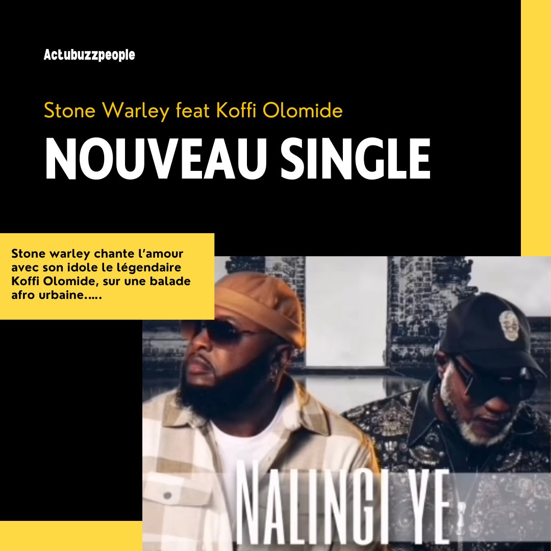 actubuzzoff's tweet photo. Stone warley chante l’amour avec son idole le légendaire Koffi Olomide, sur une balade afro urbaine…. 🔥 https://t.co/2EPRwqrZSX
@StoneWarley @KoffiOlomide_MM @ParadizMuzik https://t.co/vmwAFgvYJN