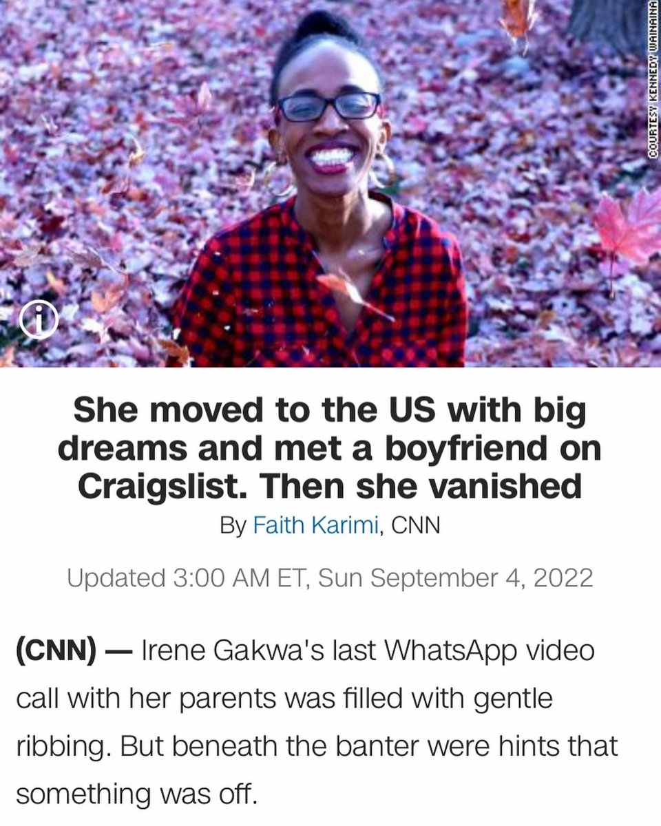 BAM_FI's tweet photo. #33y/o Irene Gakwa moved to the US with big dreams and met a boyfriend on Craigslist. Then she vanished…
Nathan Hightman is accused of financial crimes against Irene Gakwa. Before her disappearance, the couple lived together in Gillette, Wyoming.
#HelpUsFindIrene #IreneGakwa https://t.co/o9r5GNIEBG