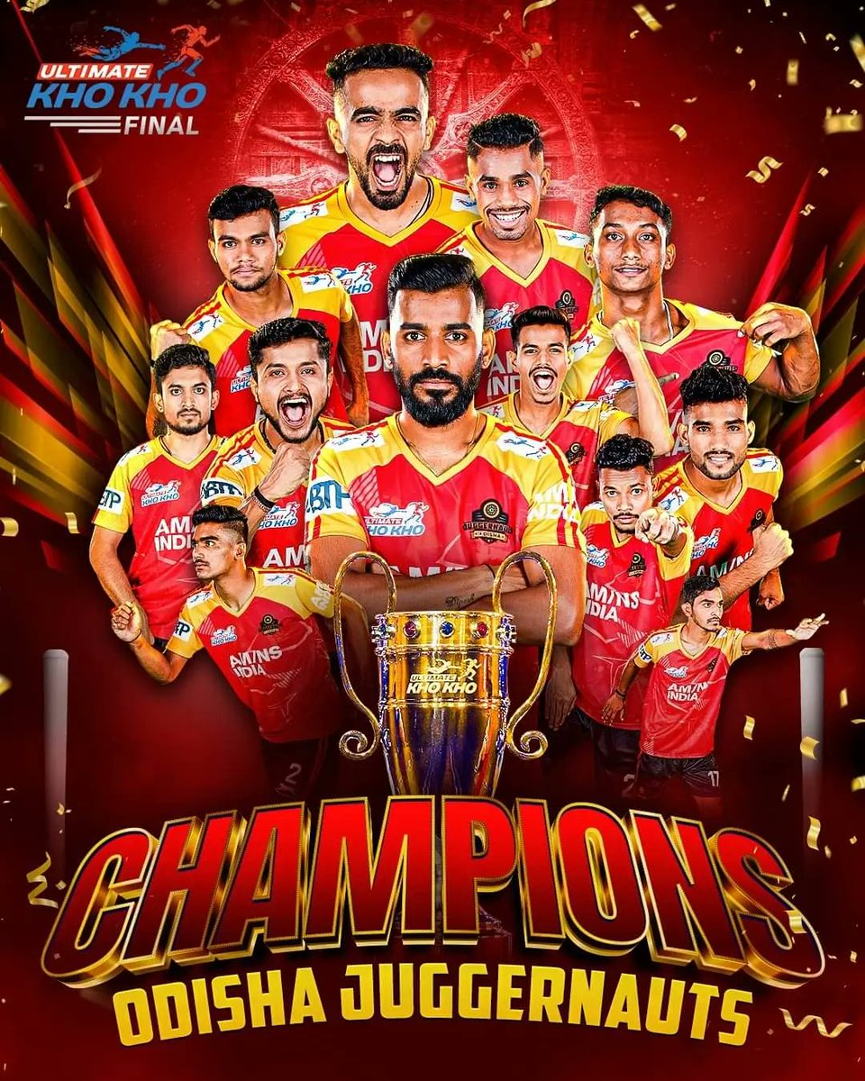 MoGanjam's tweet photo. ๐ ๐๐๐๐๐๐ ๐๐๐๐๐๐๐๐๐๐๐ ๐
We have the first CHAMPIONS of #UltimateKhoKho ๐คฉ๐
Congratulations team Odisha ๐
Woow bala performance ๐๐พ
#OJvTY #UltimateFinal #IndiaMaarChalaang #AbKhoHoga #KhoKho #odisha #india #brahmapur
#moganjam
Courtesy - @ultimatekhokho https://t.co/twQP25eJOn