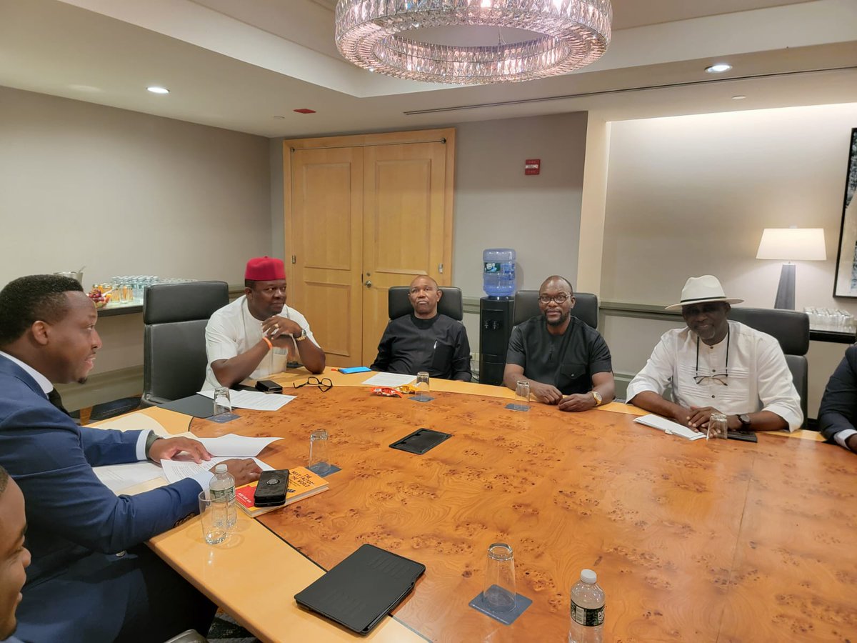 PeterObi's tweet image. In a briefing with my team, and the Organisers of Columbia Business, Law students, and Naija We Can. -PO