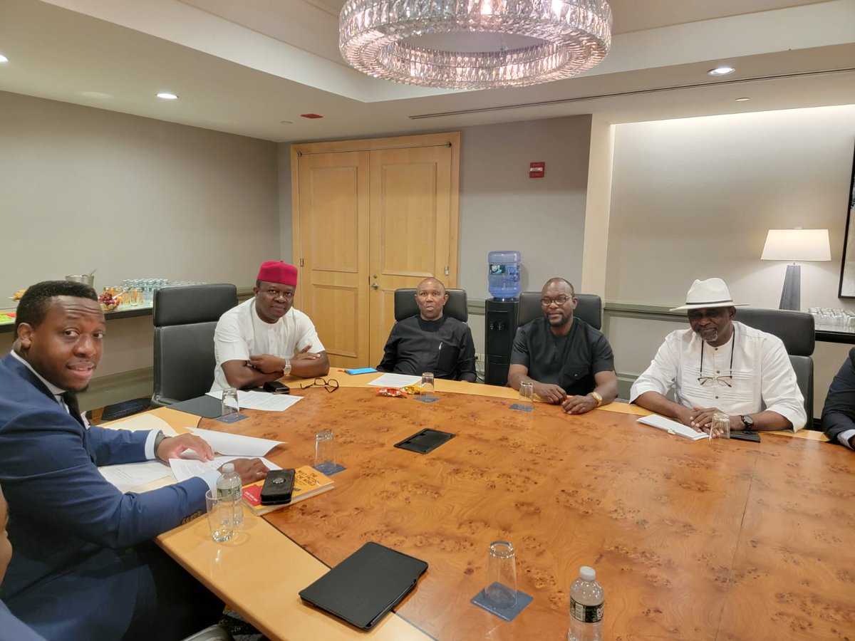 PeterObi's tweet image. In a briefing with my team, and the Organisers of Columbia Business, Law students, and Naija We Can. -PO