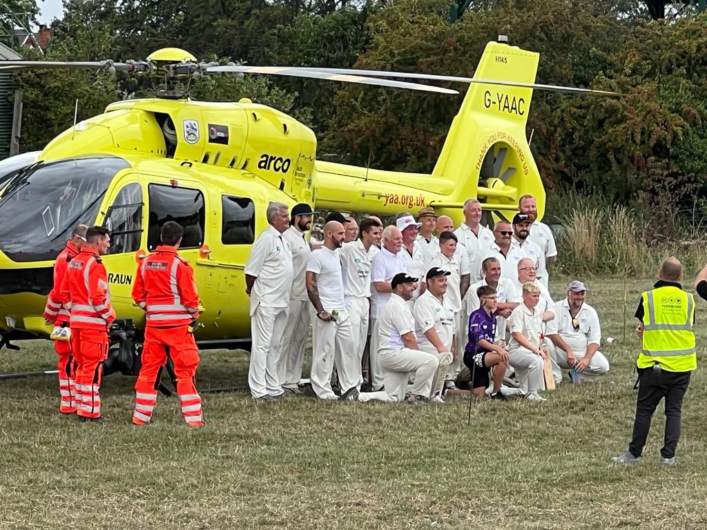 <a href="/theyorkmix/">YorkMix</a> <a href="/YorkshireAirAmb/">Yorkshire Air Ambulance</a> <a href="/emmerdale/">Emmerdale</a> <a href="/ChrisChittell/">Chris Chittell</a> A fantastic event raising money for the Yorkshire ambulance at #Drax today 🙌 #cricket