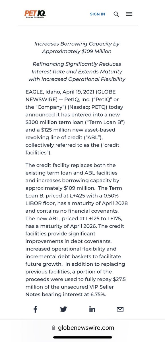 RoyMilanS's tweet photo. @r_saler @SmallCapKing2 $petq 300M fixed due 2028. ABL with 2026 maturity. Going forward less cash going to opening new wellness clinics which will improve FCF and take a look at how inflated AR and inv. are due to dynamics explained on the earnings call. Will convert to cash. Record E and FCF coming 23 https://t.co/PZJ0Qh0brp